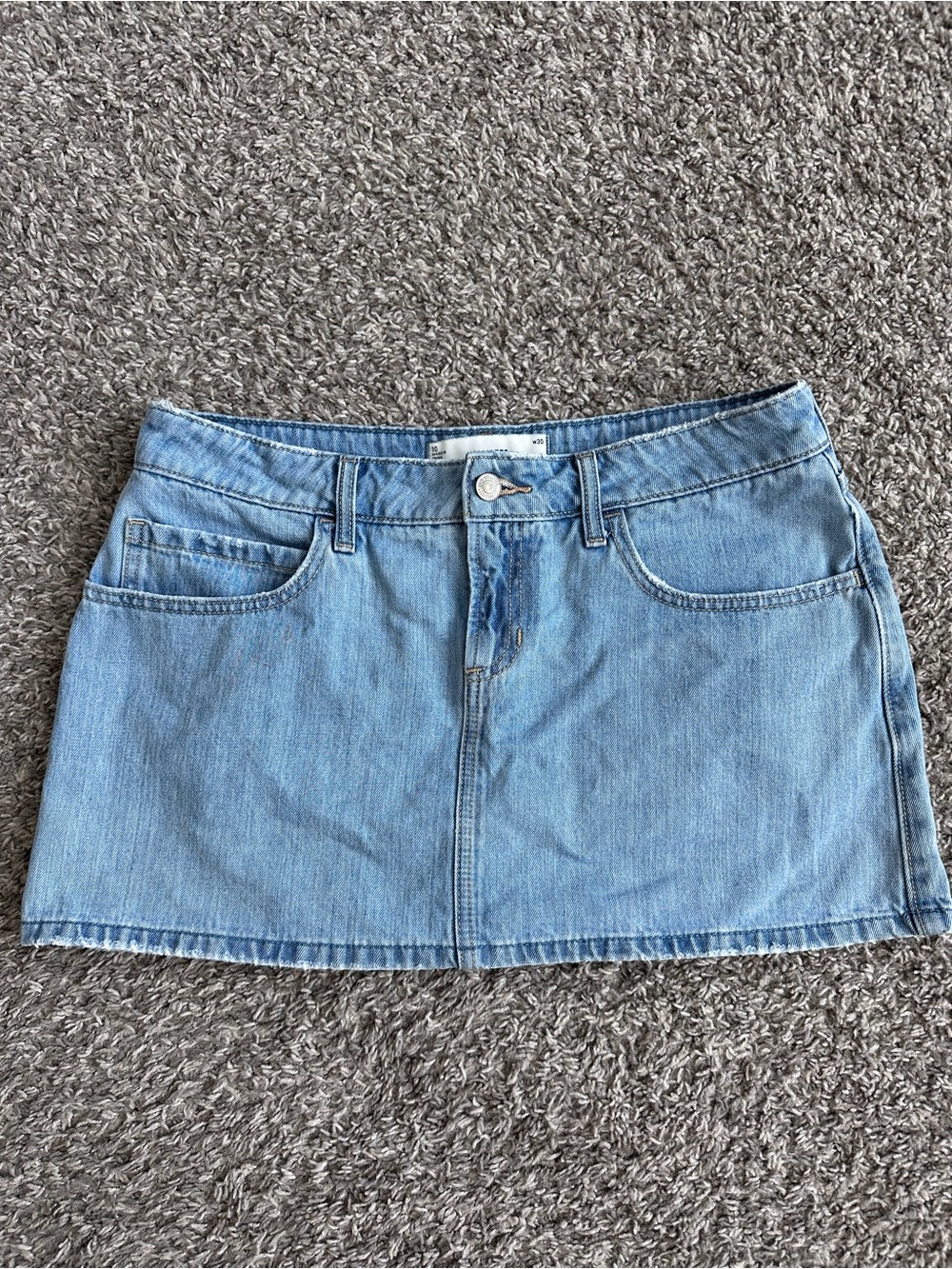 Hollister Light Blue Denim Mini Skirt